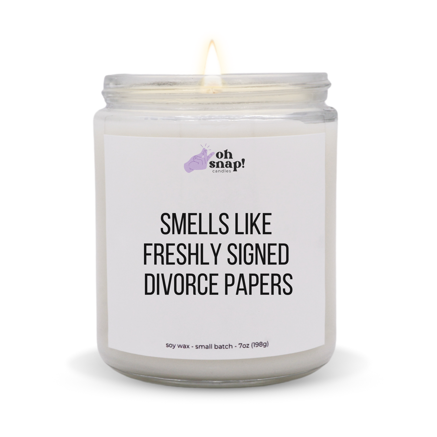 Smells Like Freshly Signed Divorce Papers candle