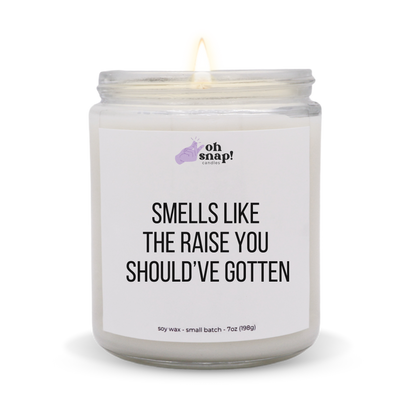 Smells Like The Raise You Should’ve Gotten candle